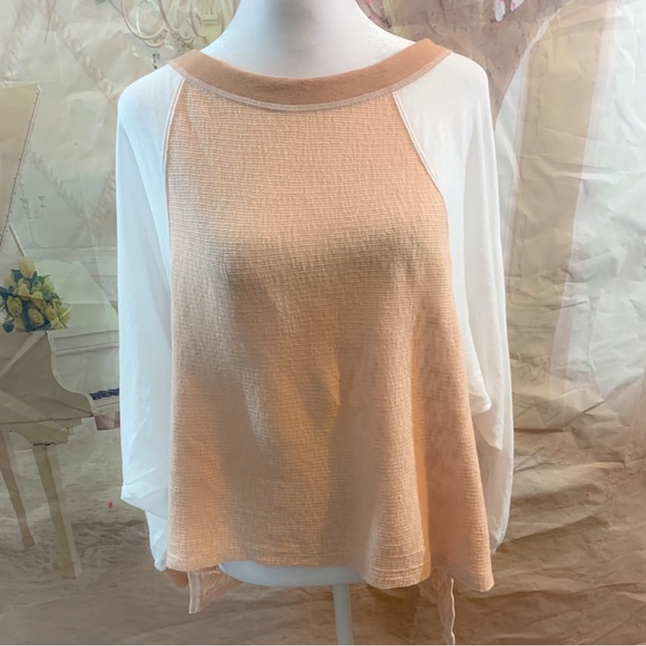 NEW Free People Game Time Tee In Peach - Picture 5 of 11